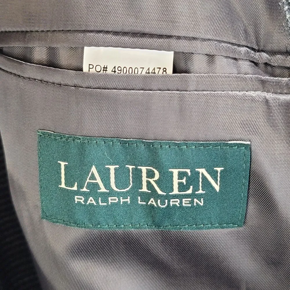 Polo Ralph Lauren Blazer Charcoal Gray Mens‎ 50 L 100% Wool Jacket - MSRP: $400